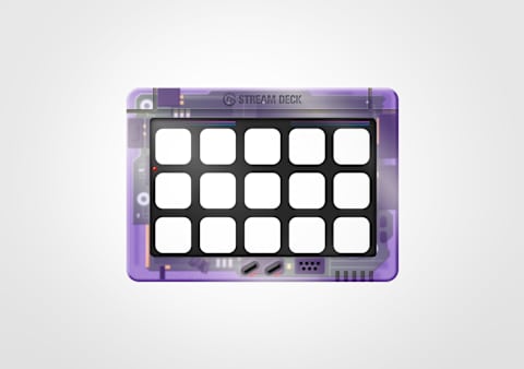Stream Deck Plain Grain Blue Faceplate | Elgato